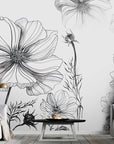 Black flowers wallpaper