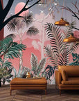 Modern tropical landscape wallpaper