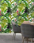 Tropical palm leaf jungle wallpaper