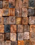 Wood block wallpaper
