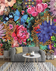 Floral wallpaper modern art