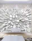 White stone 3D wallpaper