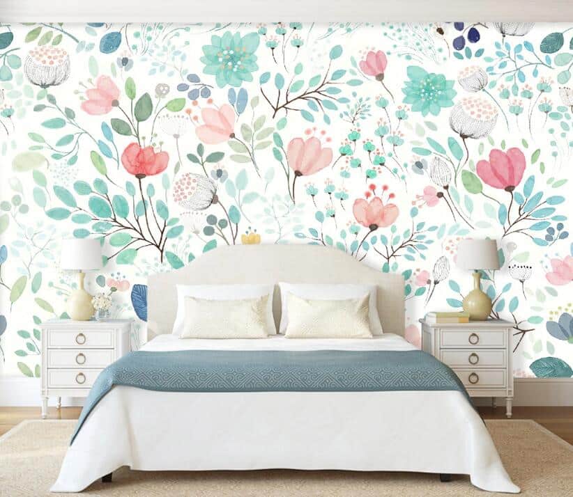 Panoramic flower wallpaper