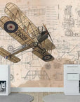 Airplane sketch wallpaper