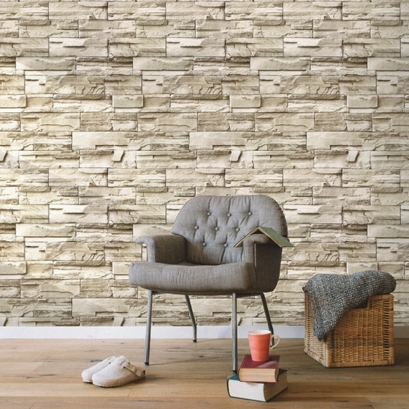 Beige stone wallpaper
