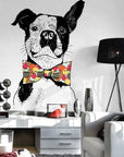 Black and white dog wallpaper