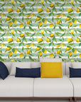 Yellow lemons wallpaper