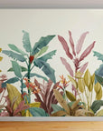 Vintage tropical plants wallpaper