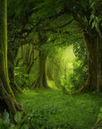 Panoramic forest wallpaper