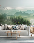 Japanese wallpaper forest and mountains