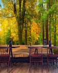 Panoramic autumn forest wallpaper