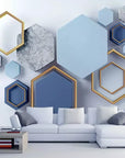 Hexagon 3D geometric wallpaper