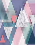 Coloured geometric pattern wallpaper