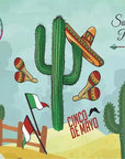 Papier peint pour enfant avec des cactus mexicains