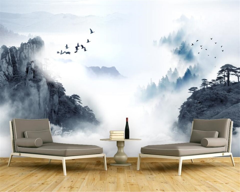 Misty mountains wallpaper