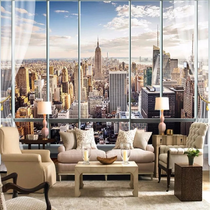 Panoramic view of New York wallpaper