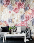 Floral wallpaper bouquet of roses