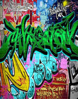 Green graffiti wallpaper