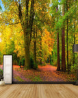 Panoramic autumn forest wallpaper