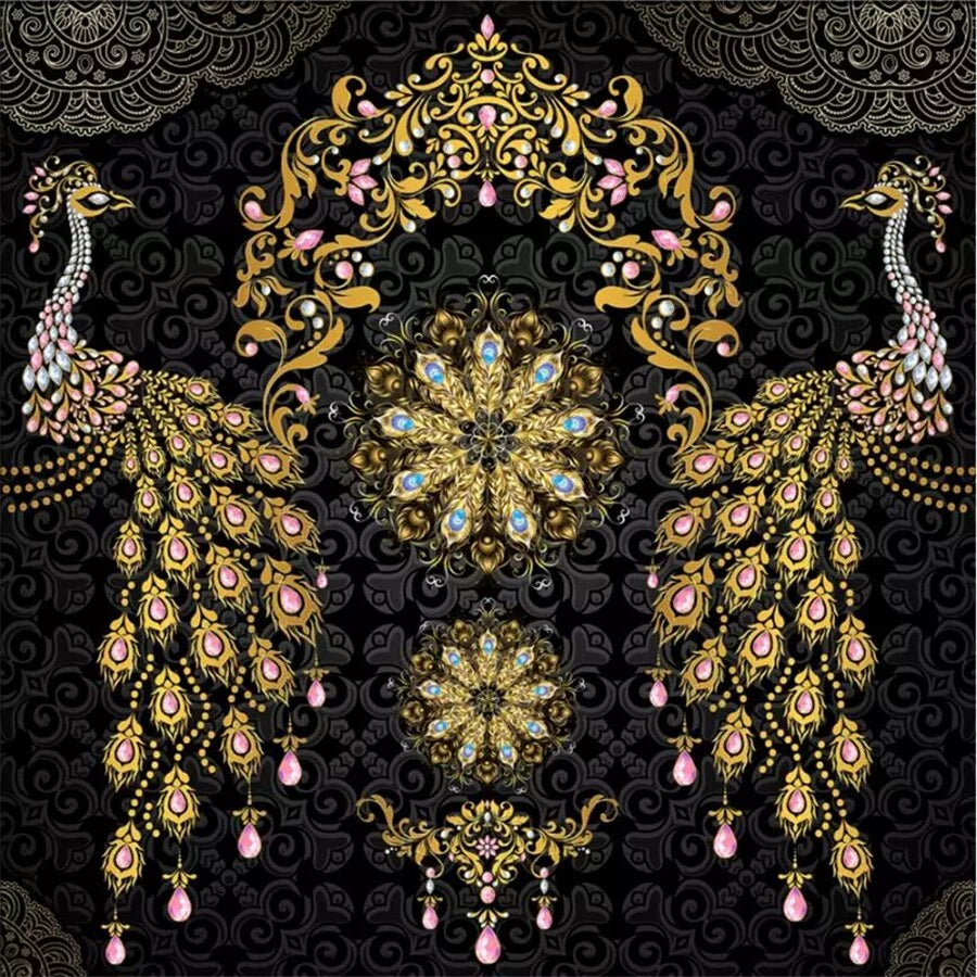 Peacock design wallpaper