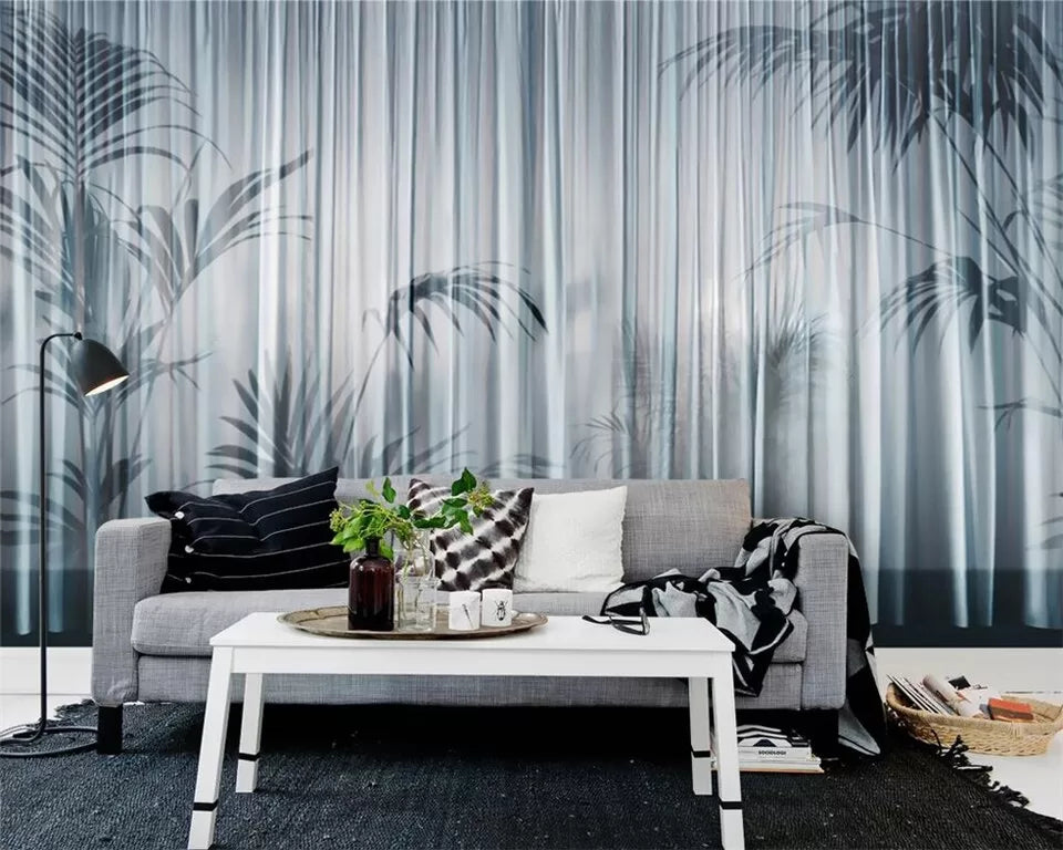 Vintage gray bamboo forest wallpaper