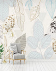 Modern tropical leaves wallpaper