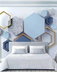 Hexagon 3D geometric wallpaper
