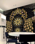 Peacock design wallpaper