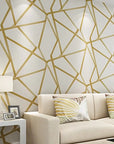 Beige geometric 3D wallpaper