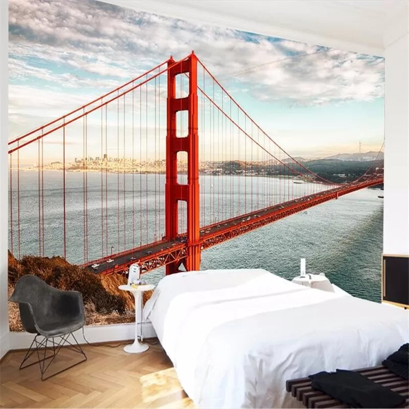 Panoramic San Francisco Bridge wallpaper