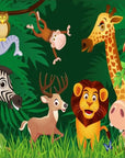 Child's wallpaper with jungle animals