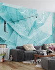 Blue abstract geometric pattern wallpaper