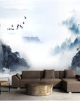 Fond d'écran de montagnes brumeuses