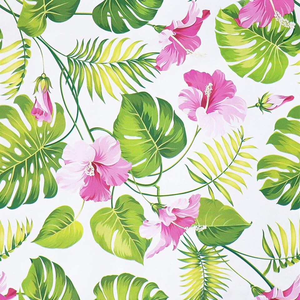 Floral tropical plant leaves wallpaper