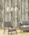 Dark gray wood planks wallpaper