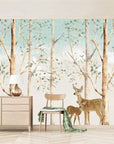 Deer in the forest landscape wallpaper