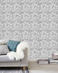 Light gray geometric 3D wallpaper
