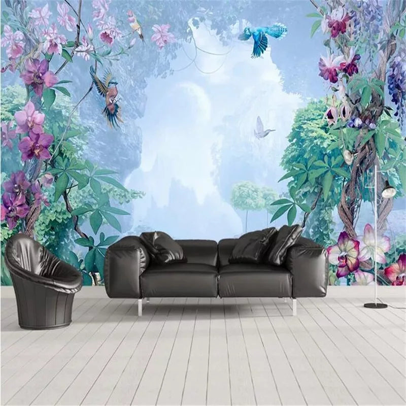 Nordic wallpaper flowering tropical plants