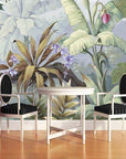 Tropical plants design wallpaper
