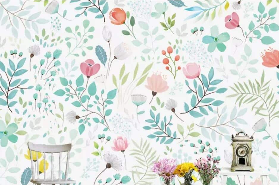 Panoramic flower wallpaper