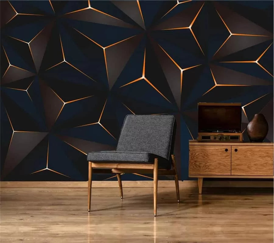 Abstract lines 3D geometric wallpaper