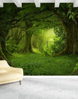 Panoramic forest wallpaper