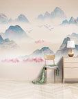 Japanese wallpaper abstract mountains