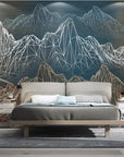 Geometric mountains design wallpaper