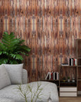 Imitation wood rustic wallpaper