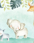 Child's wallpaper with savanna animals