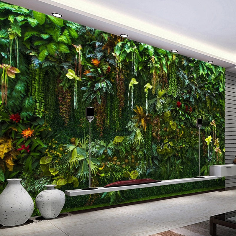 Papier peint feuillage de la jungle tropicale