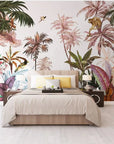 Papier peint panoramique Jungle tropicale et animaux