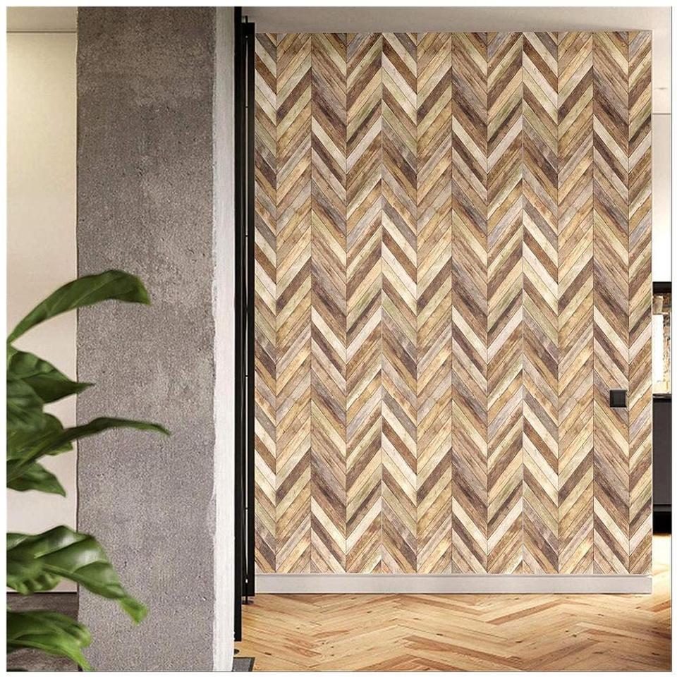 Wood chevron wallpaper
