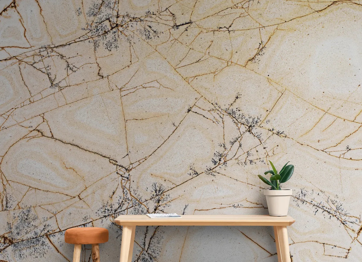 Beige and brown marble wallpaper